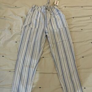 T.J.Maxx Blue and White Striped Pants